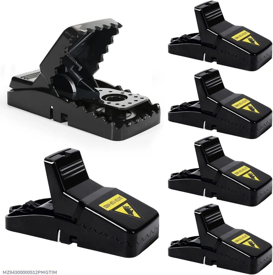 Black Reusable Mouse Trap ABS Plastic Easy Setup