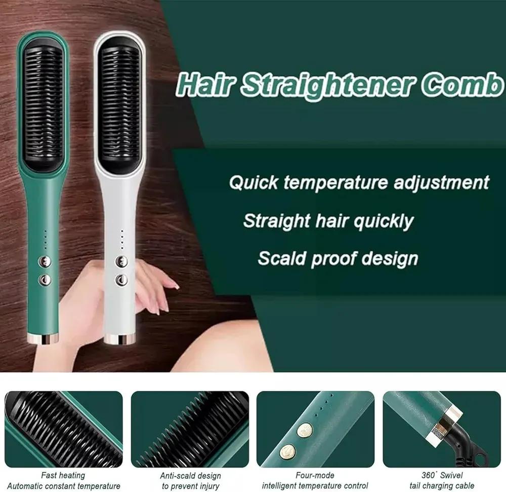 Hair Styling Brush for Women Red Black White Green