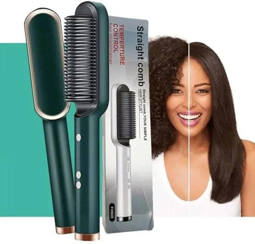 Green Hair Comb for Straight Curly Hair Salon Quality