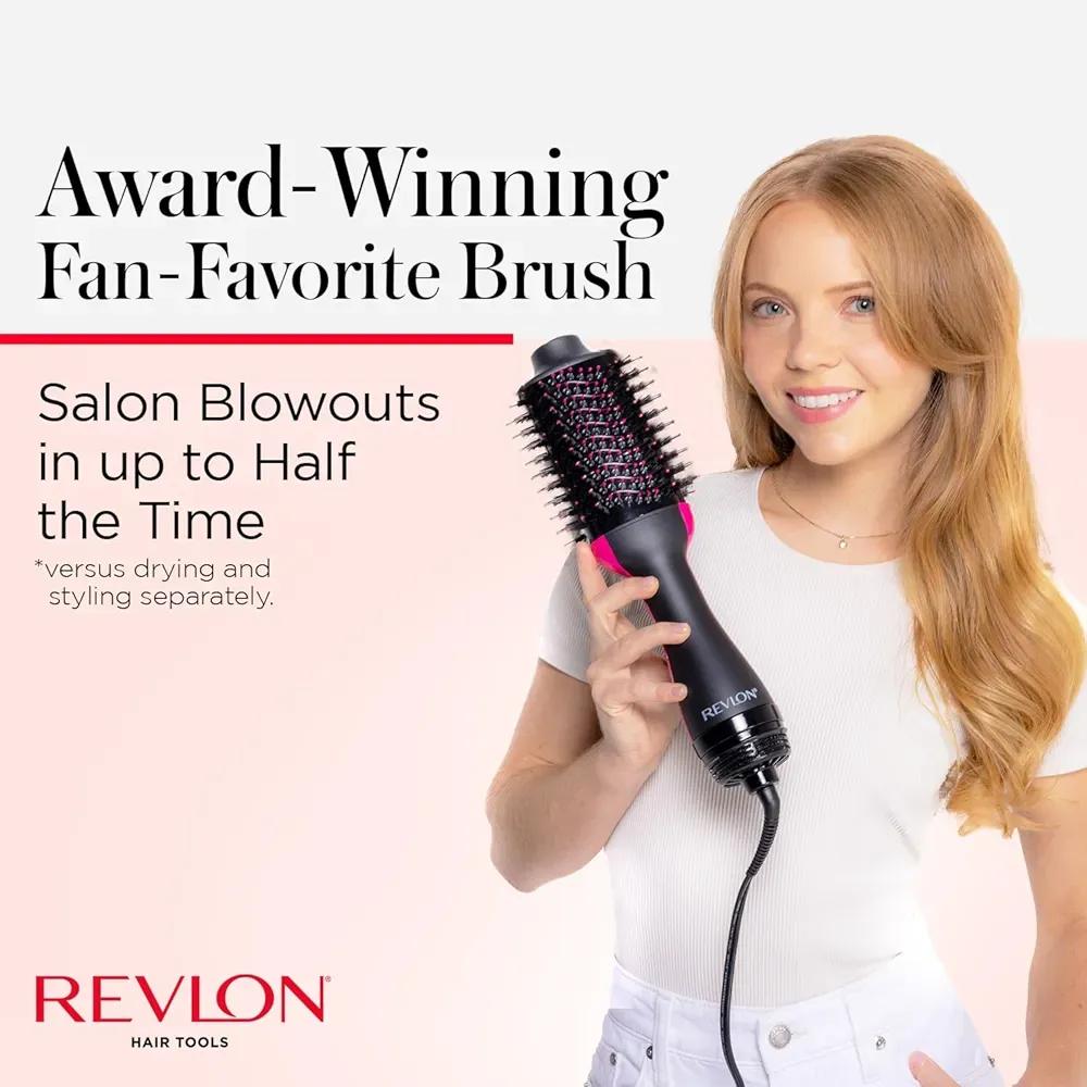 Stylish Pink Hair Dryer Brush for Smooth Hair