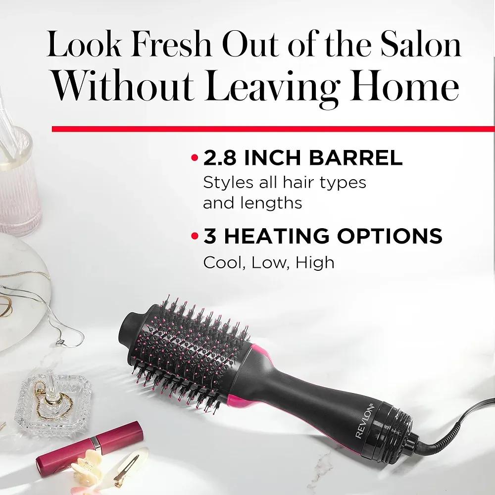 Stylish Pink Hair Dryer Brush for Smooth Hair