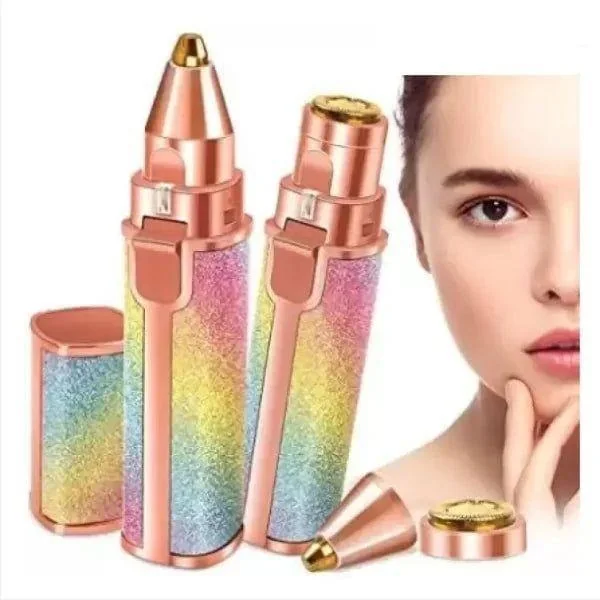 Rechargeable Eyebrow Trimmer for Women with LED Light & Cleaning Brush