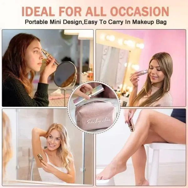 Rechargeable Eyebrow Trimmer for Women with LED Light & Cleaning Brush