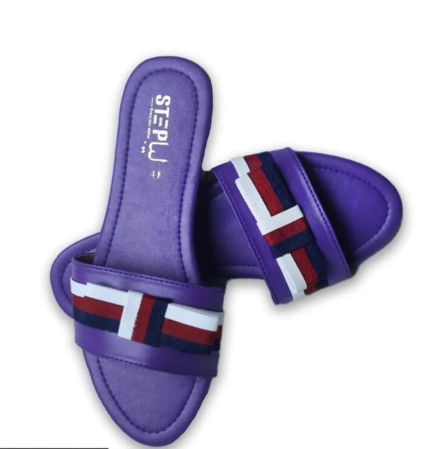 Purple Striped Sandals for Women Casual Wear Pakistan
