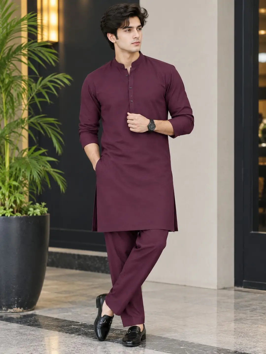 Men’s Unstitched Boski Plain Suit