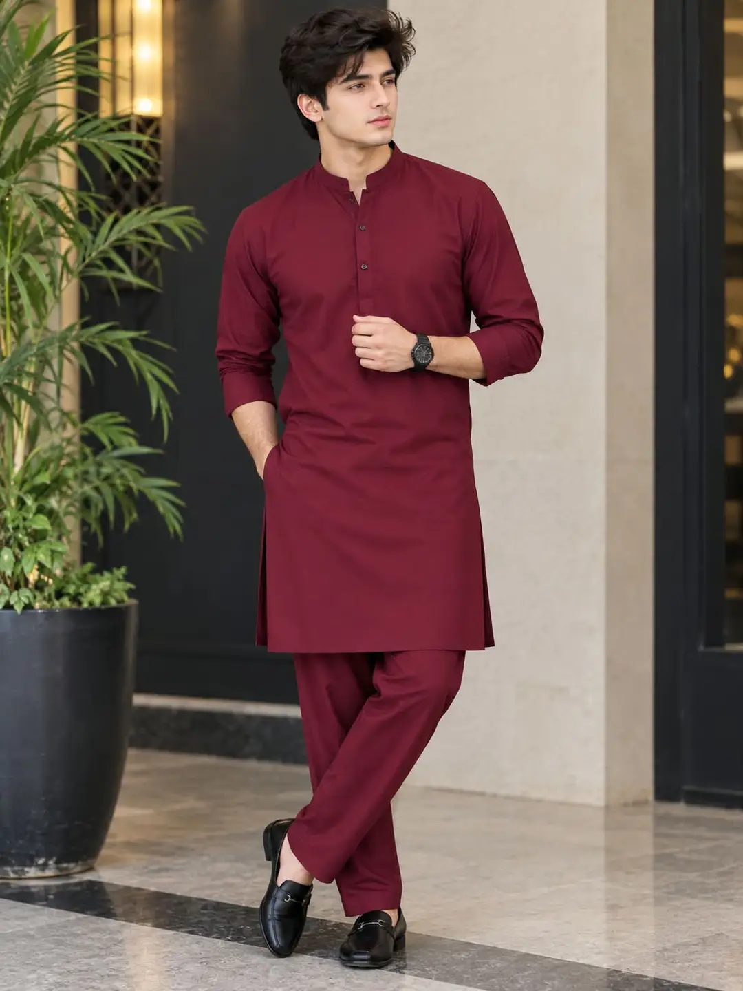Men’s Unstitched Boski Plain Suit