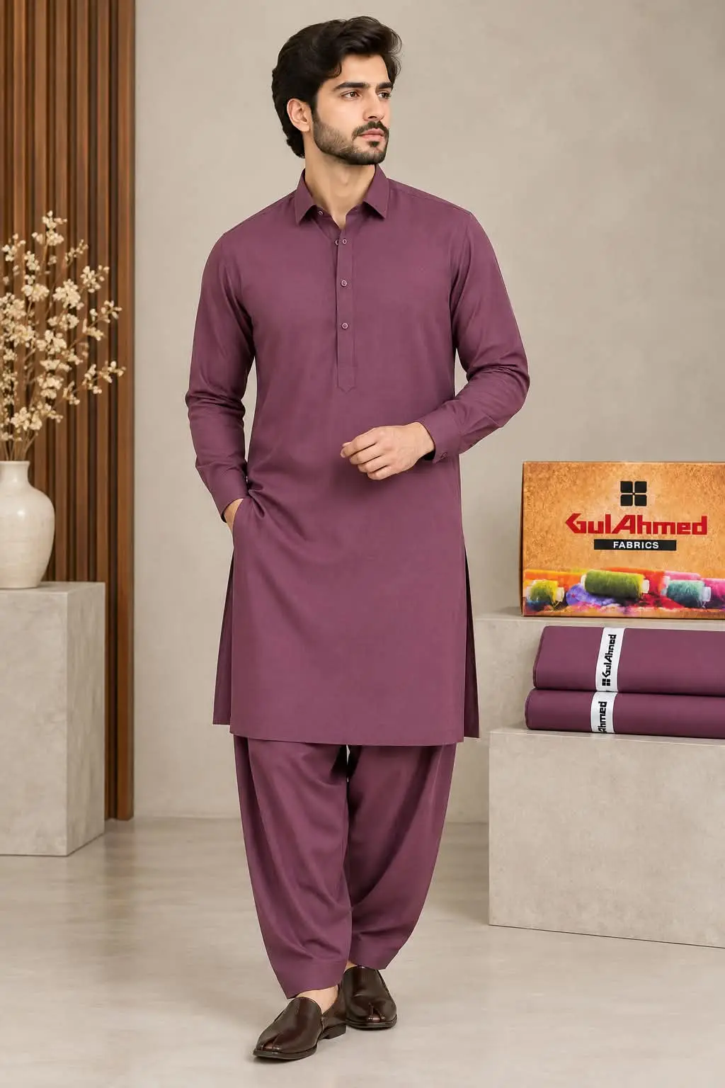 Men’s Unstitched Boski Plain Suit