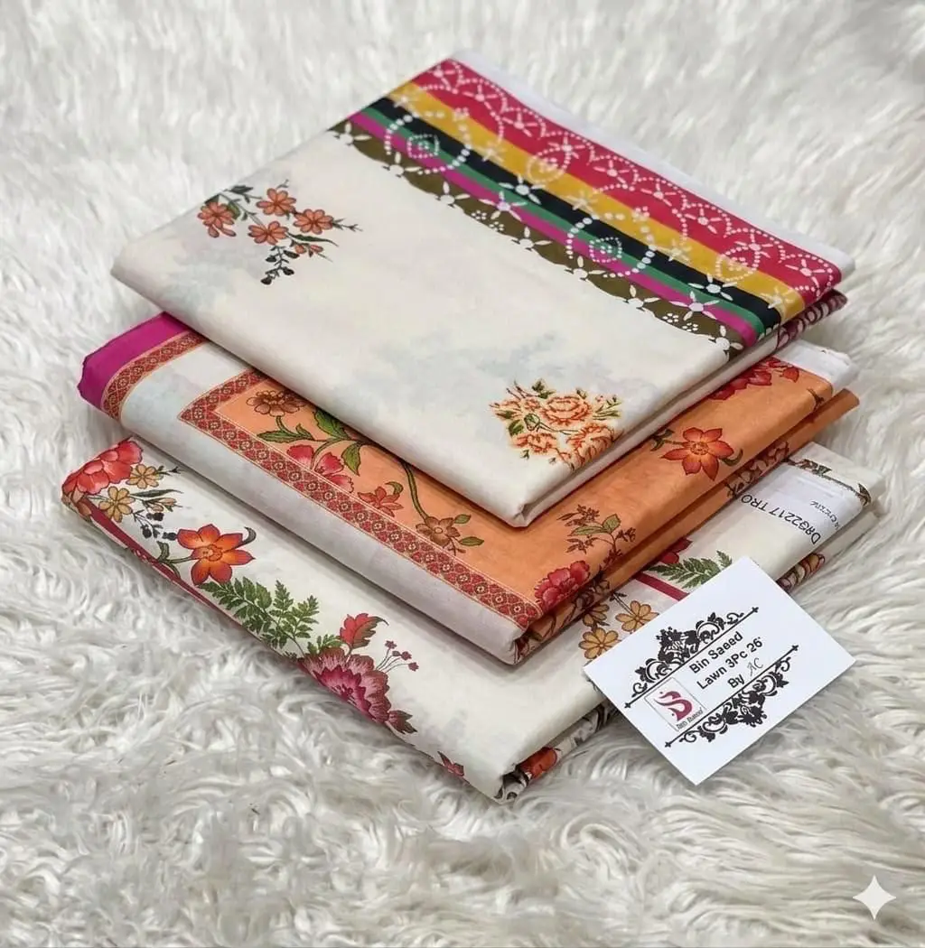 3 Pcs Women's Unstitched Printed Suit