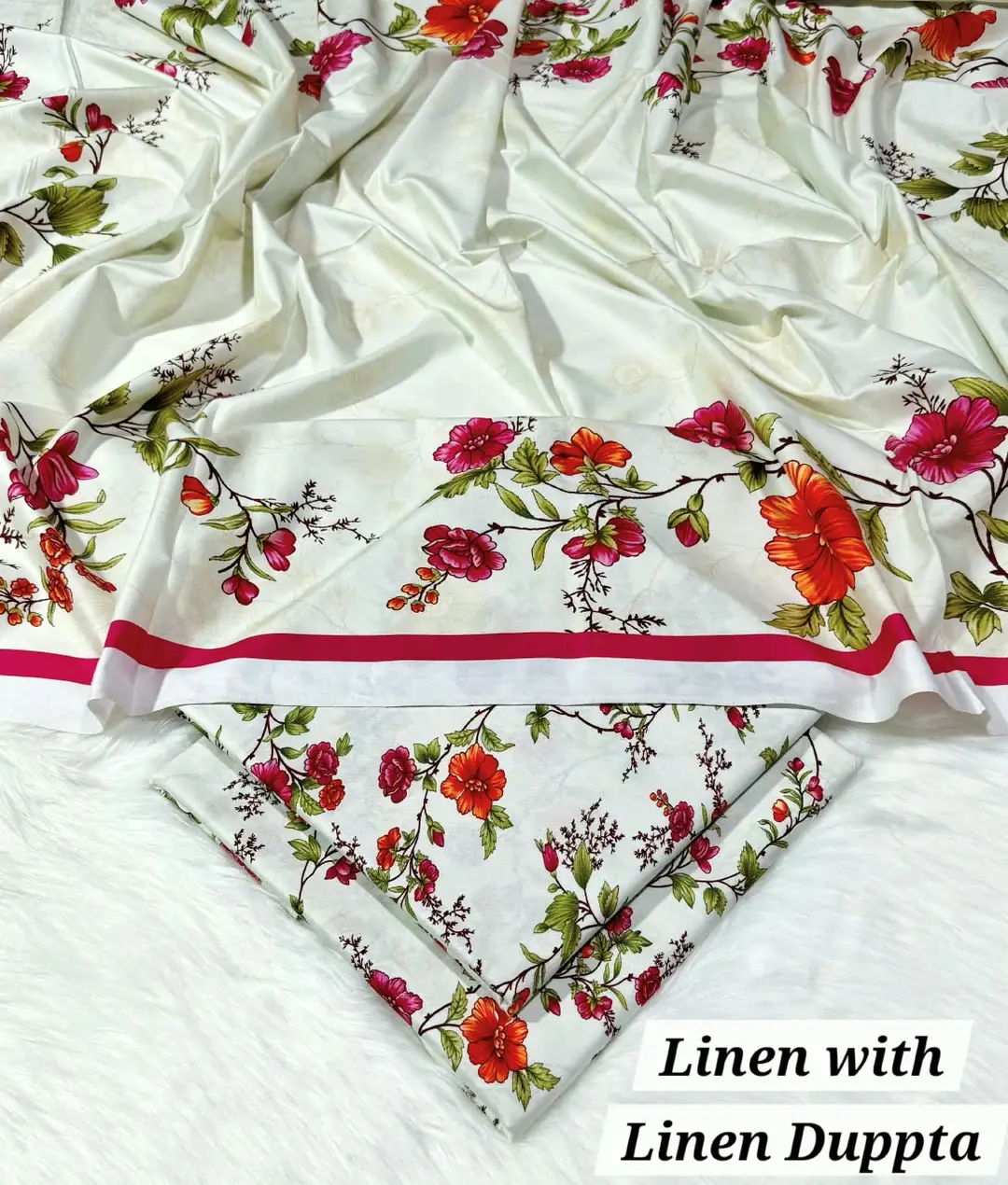 3 Pcs Women's Unstitched Digital Print Suit