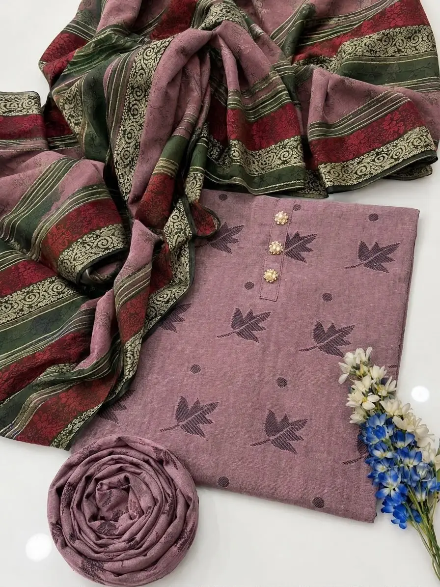 3 Pcs Women's Unstitched Printed Suit