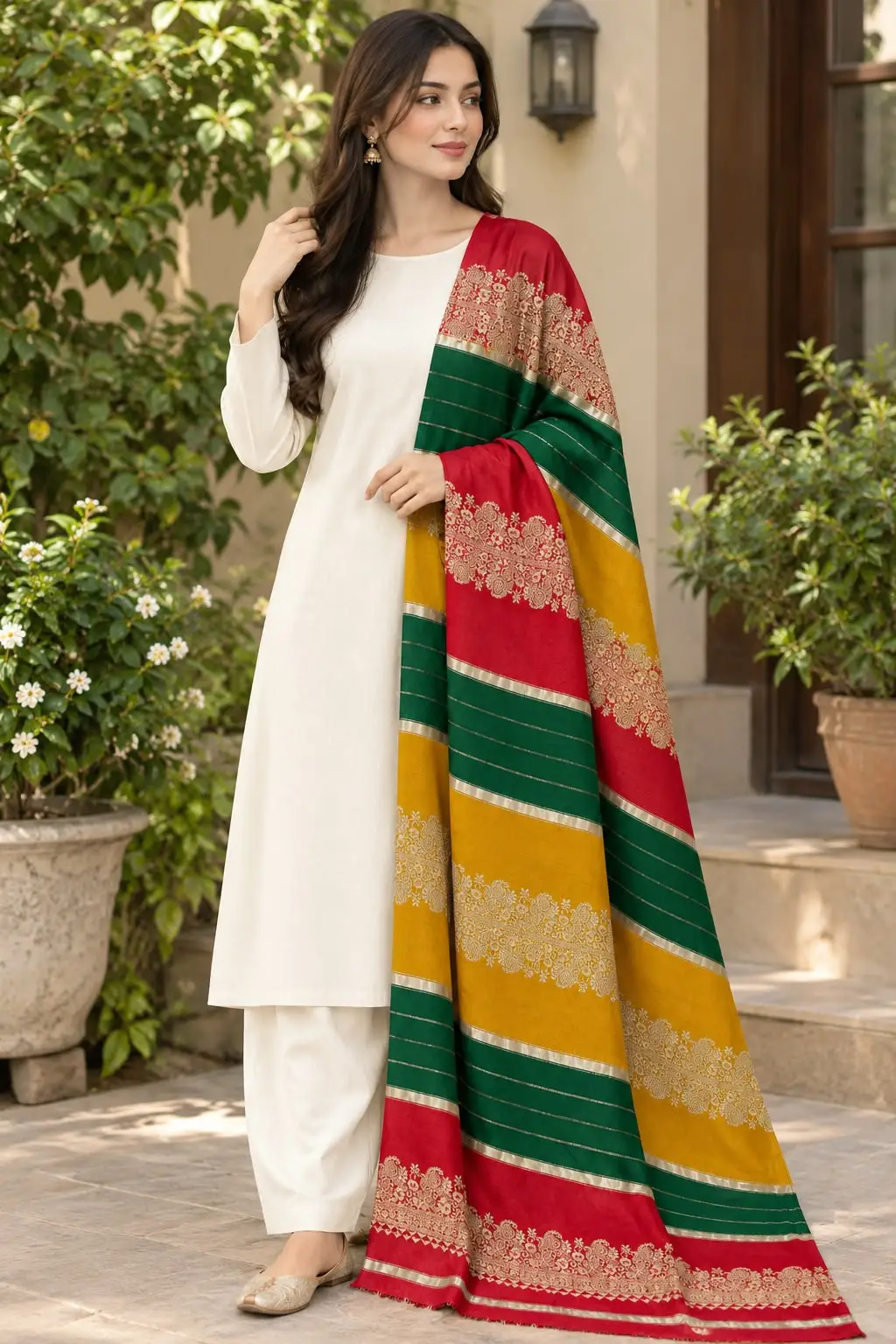 Women's Pashmina Wool Printed Shawl