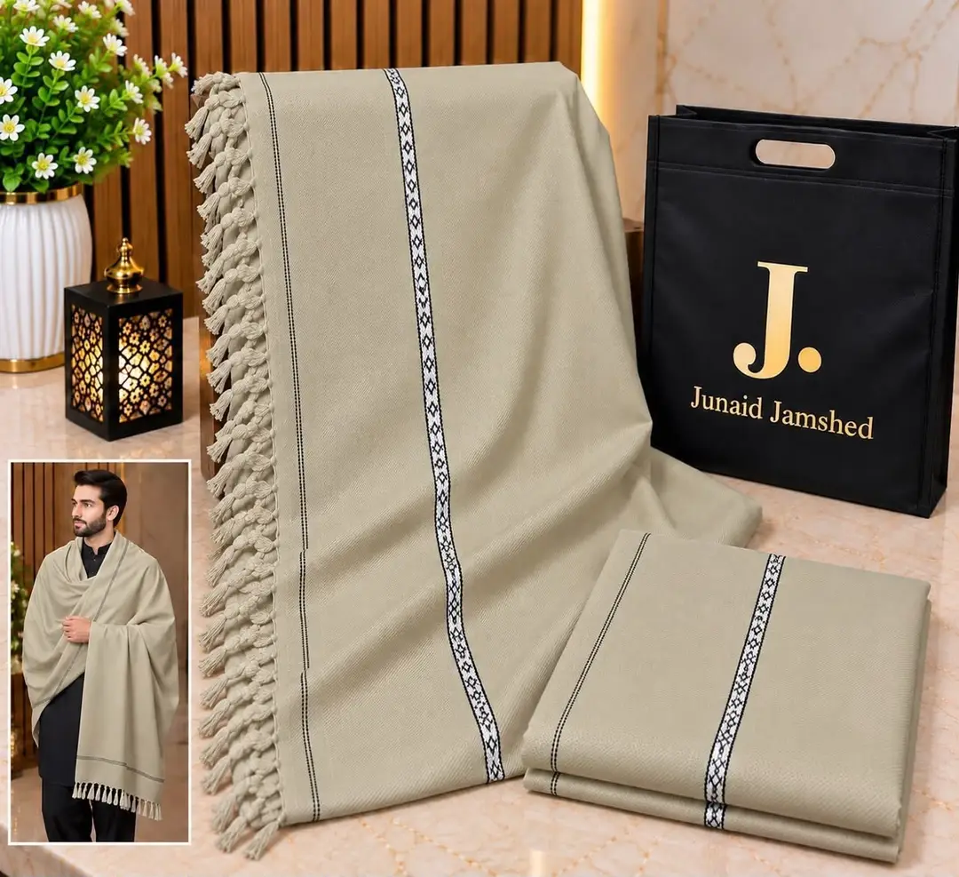 1 Pc Men's Wool Texture Shawl