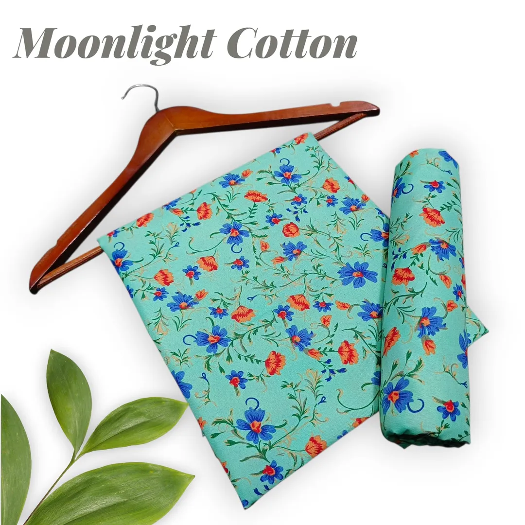 Women Blue Printed 2-Piece Polo Cotton Suit Set