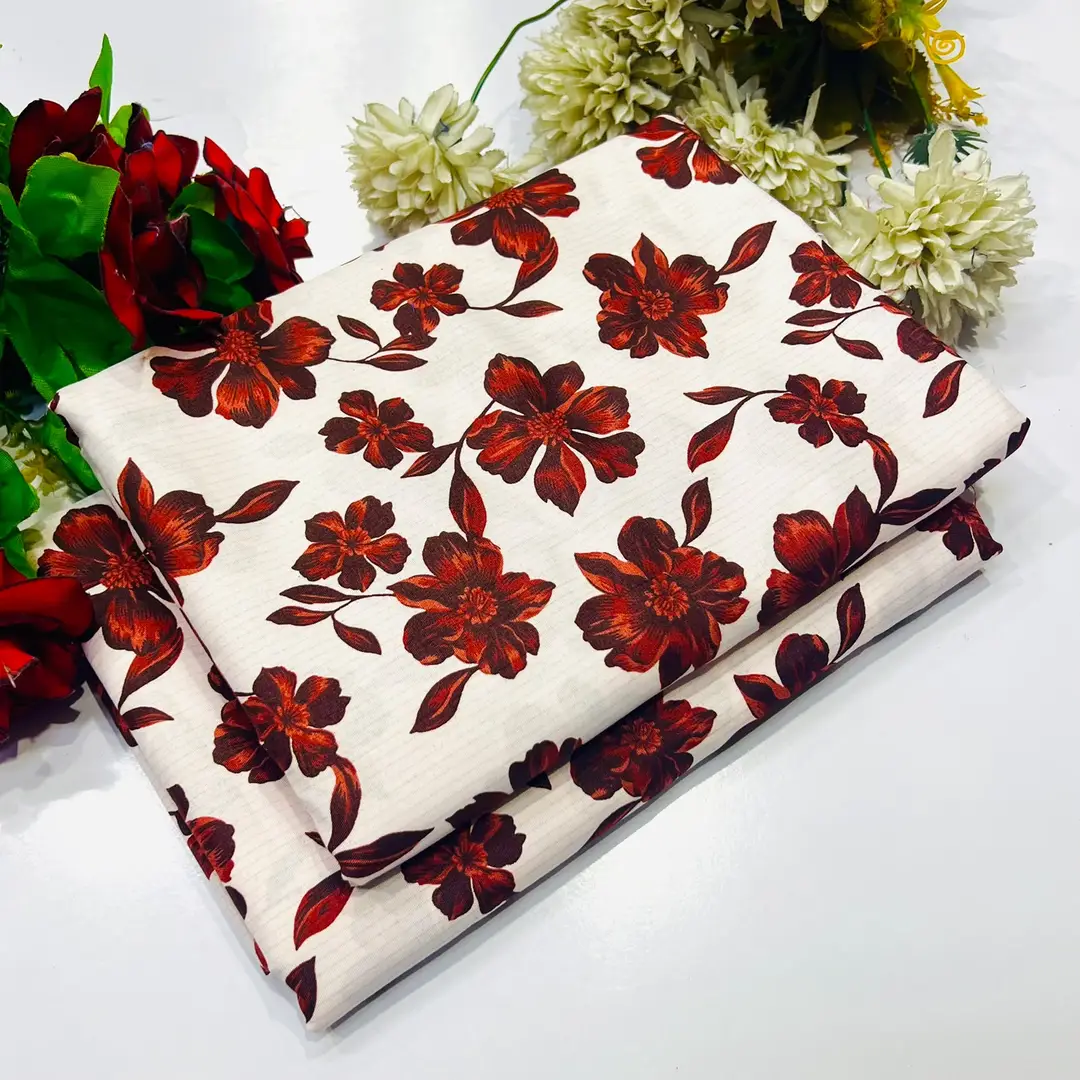 2 Pcs Women's Unstitched Printed Suit