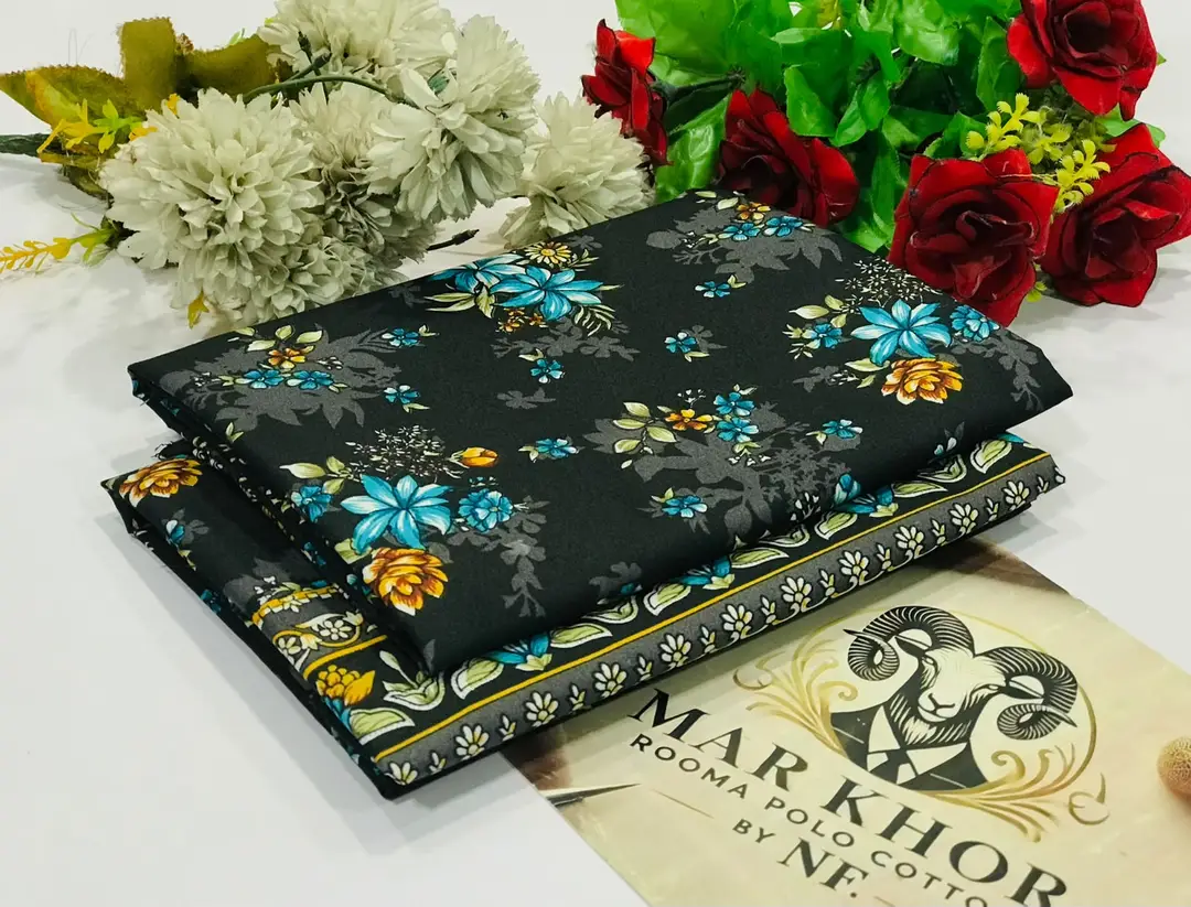 2 Pcs Women's Unstitched Printed Suit