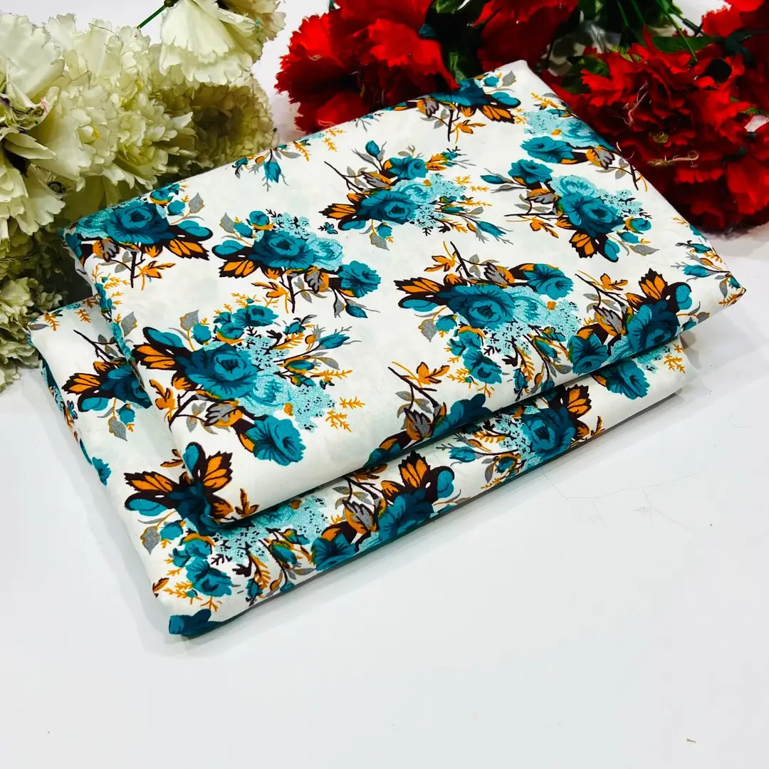 2 Pcs Women's Unstitched Printed Suit