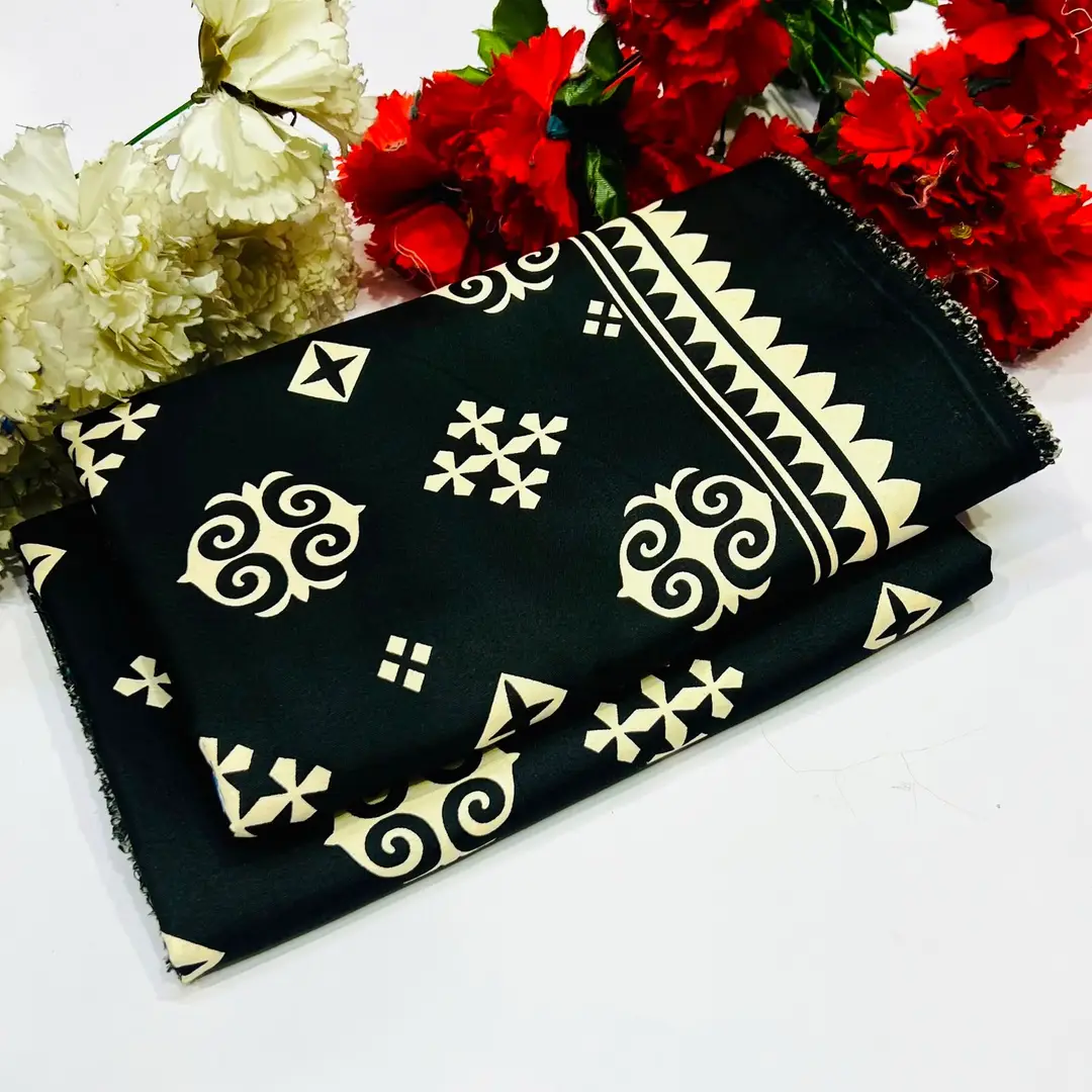 2 Pcs Women's Unstitched Printed Suit