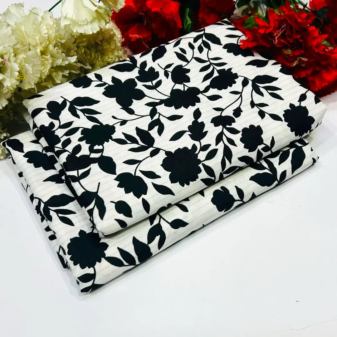 2 Pcs Women's Unstitched Printed Suit