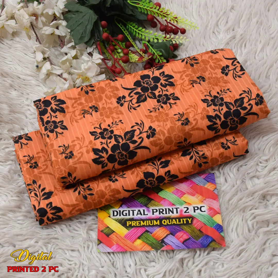 2 Pcs Women's Unstitched Printed Suit