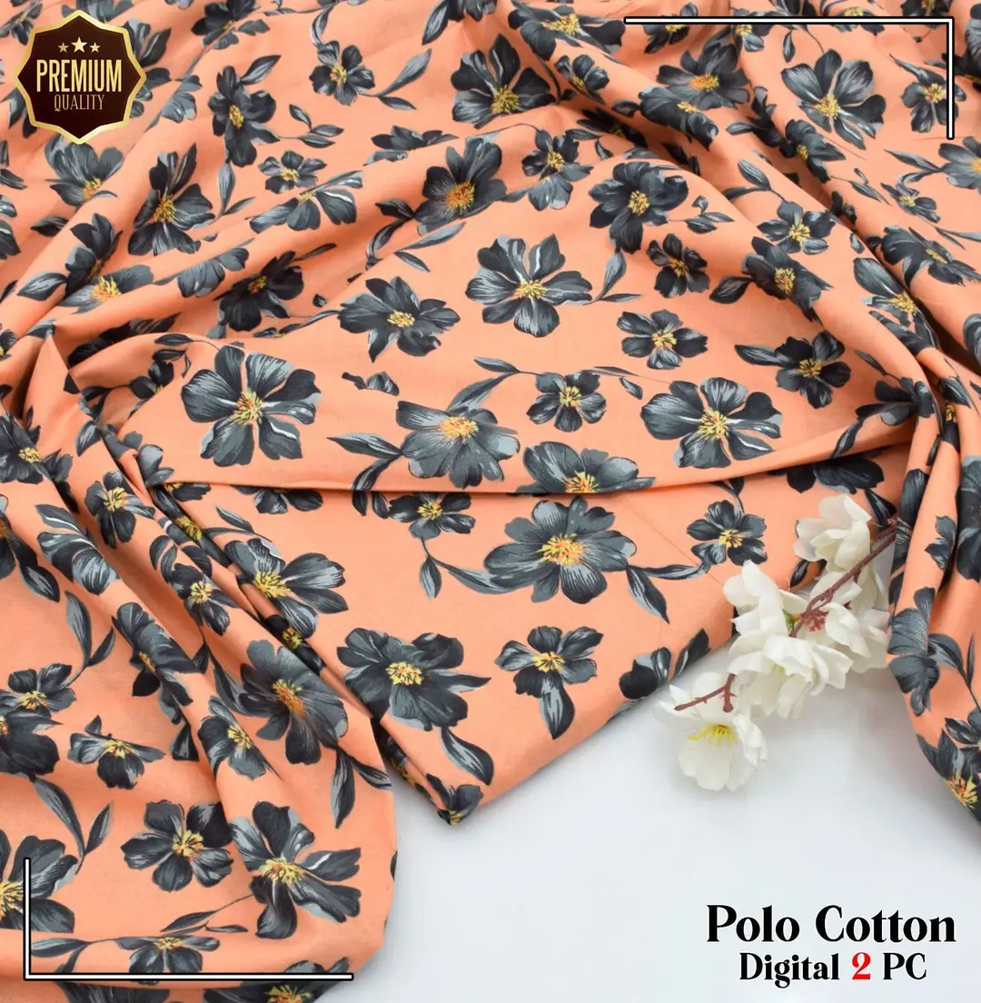 2 Pcs Women's Unstitched Printed Suit