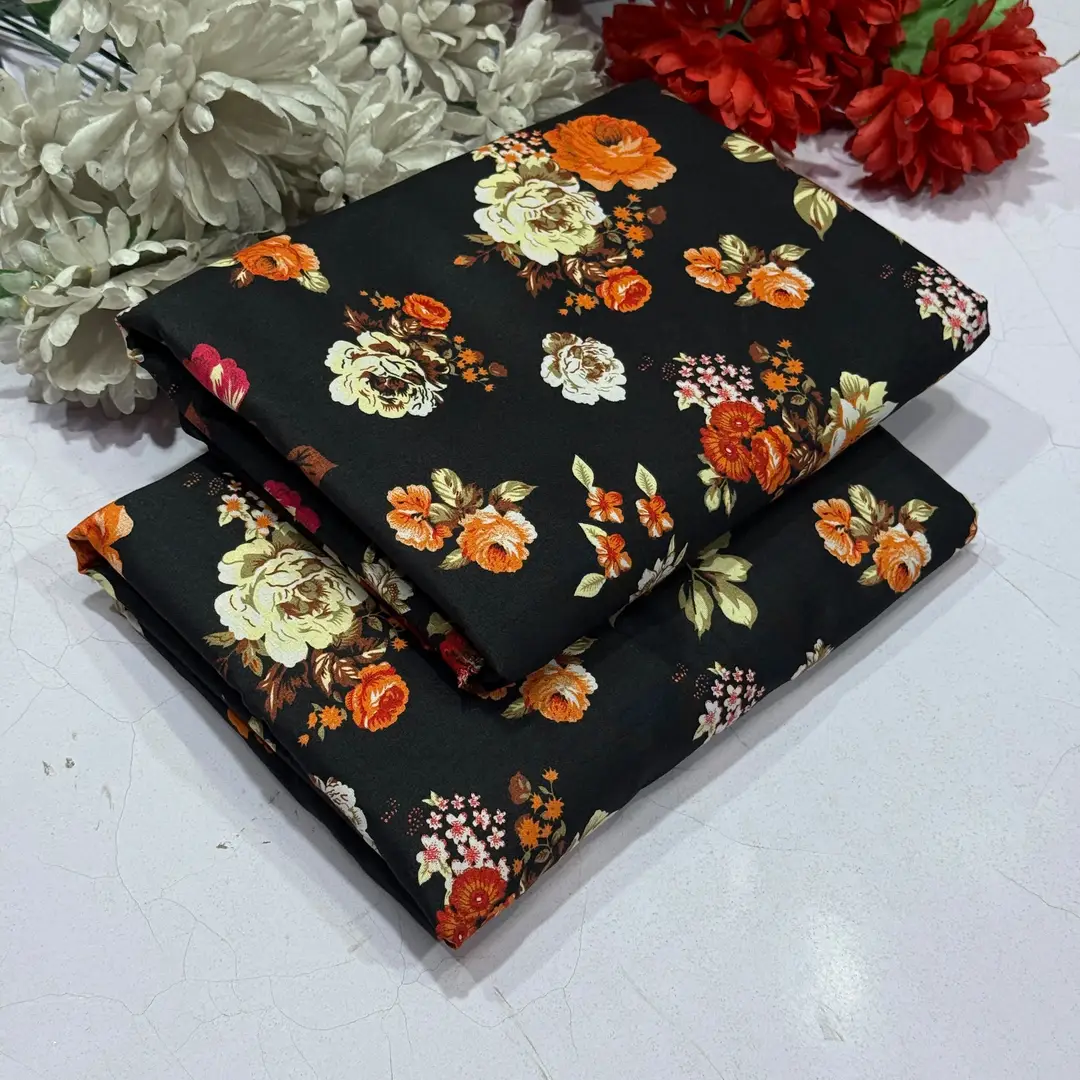 2 Pcs Women's Unstitched Printed Suit
