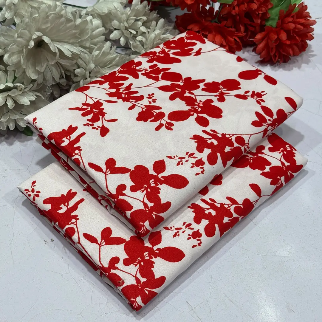 2 Pcs Women's Unstitched Printed Suit