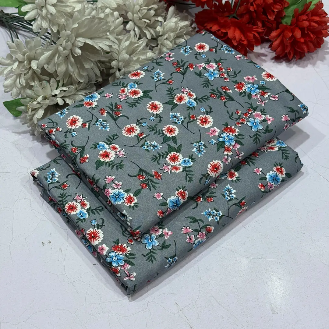 2 Pcs Women's Unstitched Printed Suit