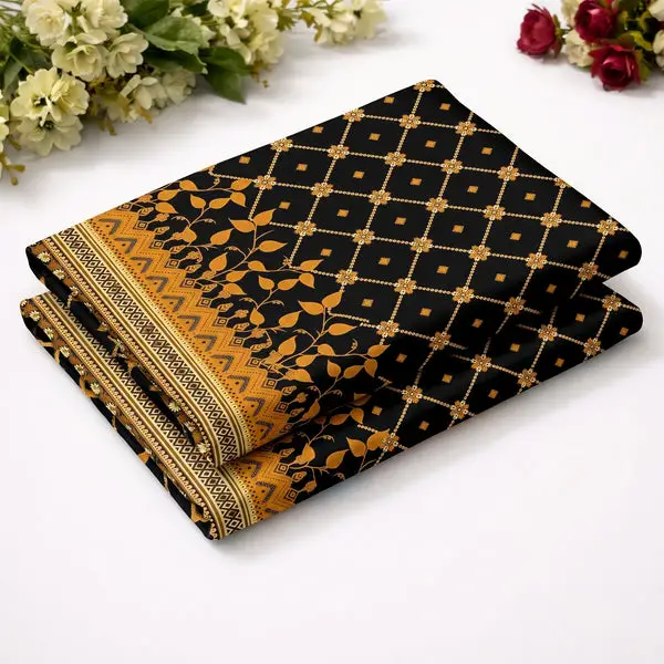 2 Pcs Women's Unstitched Printed Suit