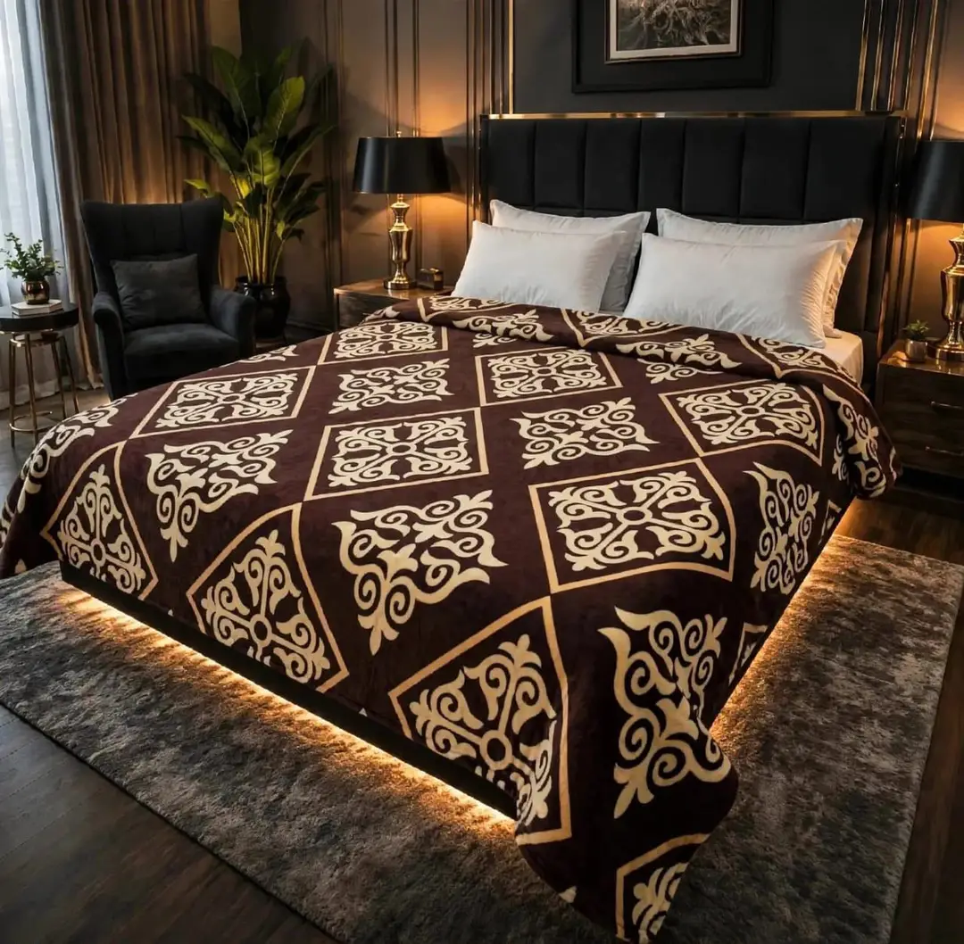 Fleece Printed Double Bed Blanket