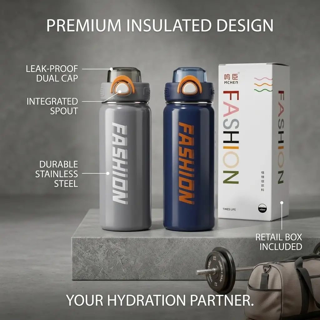 Premium 680ml Vacuum Insulated Stainless Steel Thermal Flask – High-Grade 316/304 Steel Water Bottle for Travel, Office & Gym