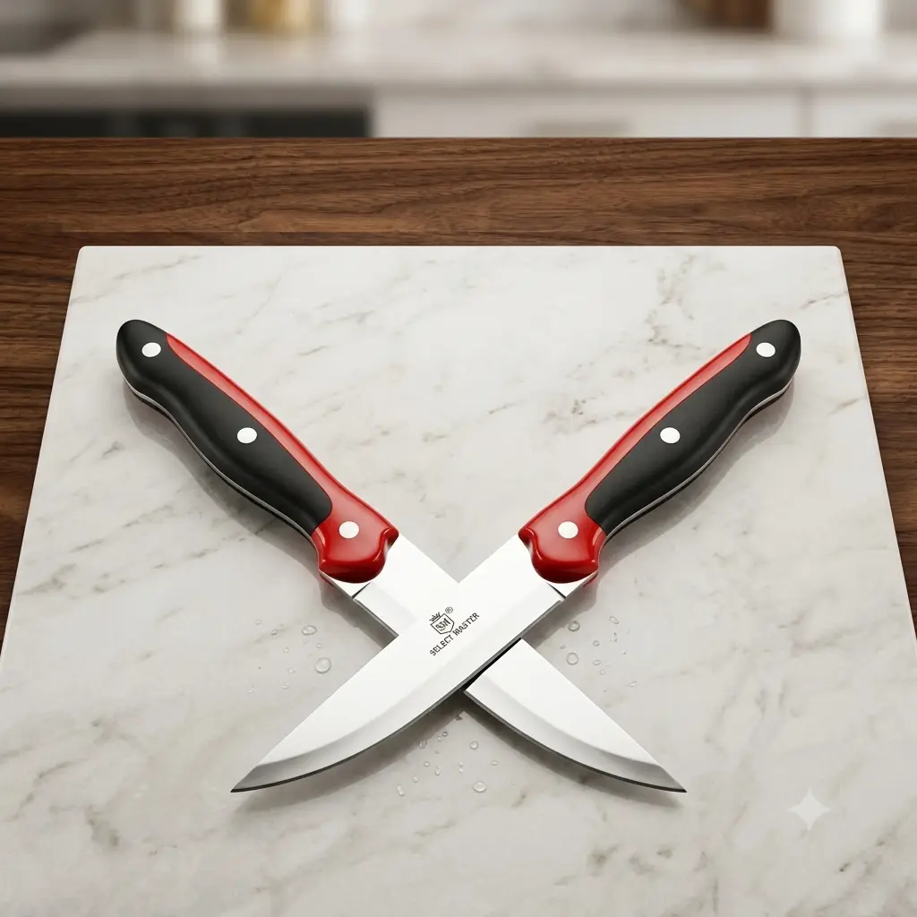SelectMaster Pack Pack 2 - Precision Fruit Cutting Knife Set - Premium Stainless Steel Paring Knives with Ergonomic Triple-Rivet Handle
