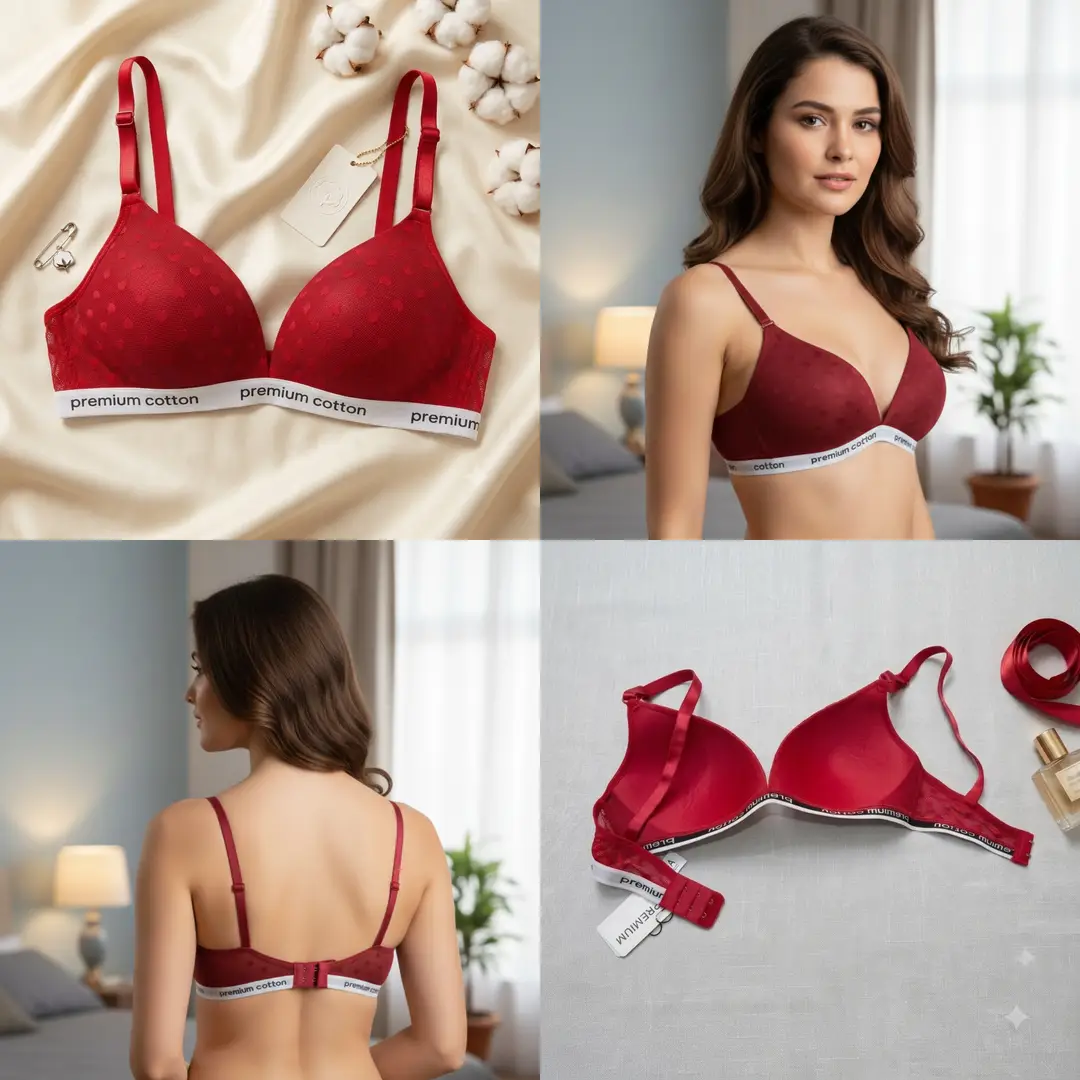 Premium Comfort Plunge Bra For Women's, Deep V-Cut Design,