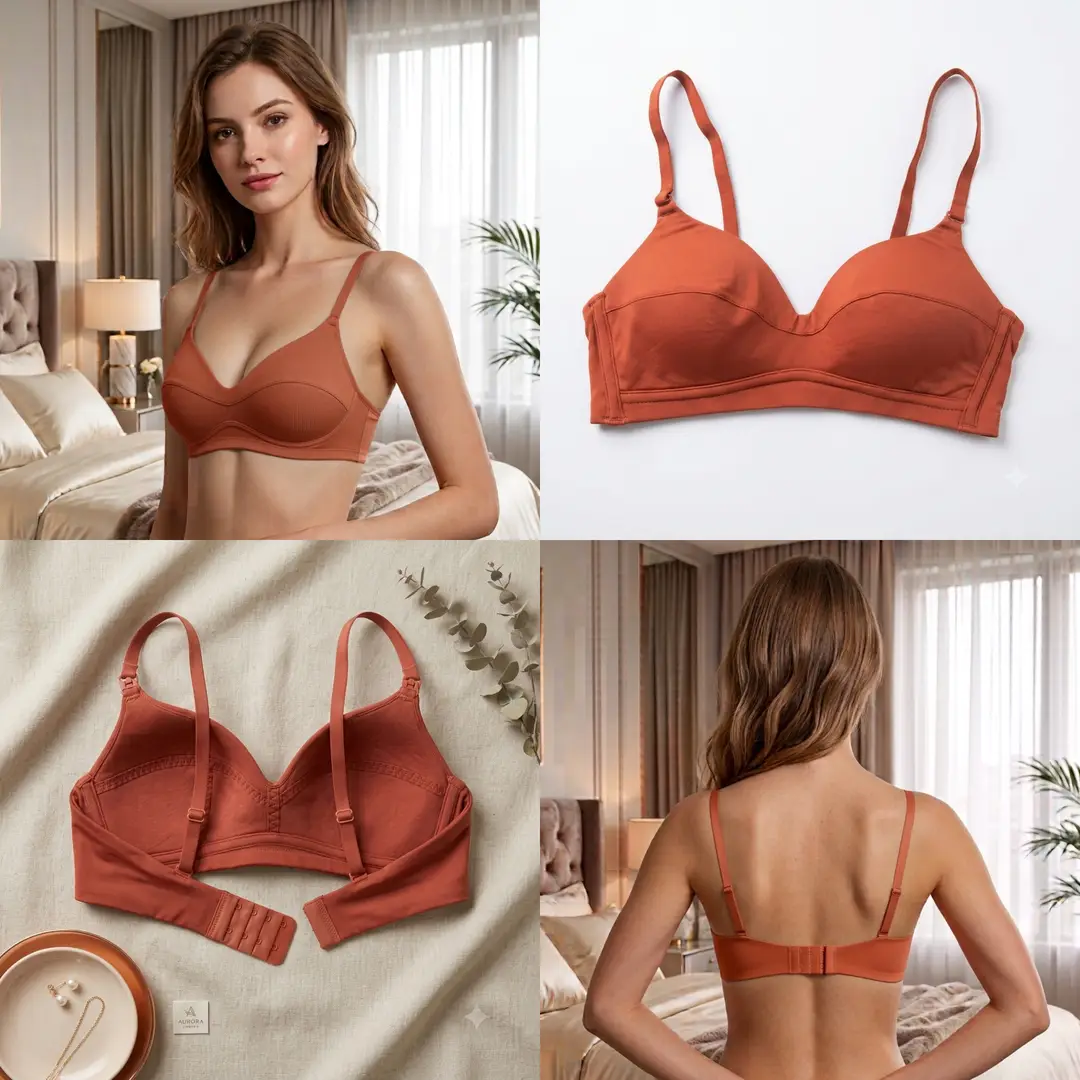 Women's Ultra-Soft Tencel Seamless Bra, Wire-Free Lightly Padded Daily Wear T-Shirt Bra,
