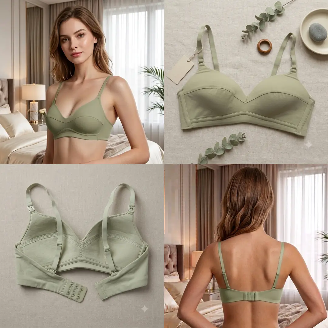 Women's Ultra-Soft Tencel Seamless Bra, Wire-Free Lightly Padded Daily Wear T-Shirt Bra,