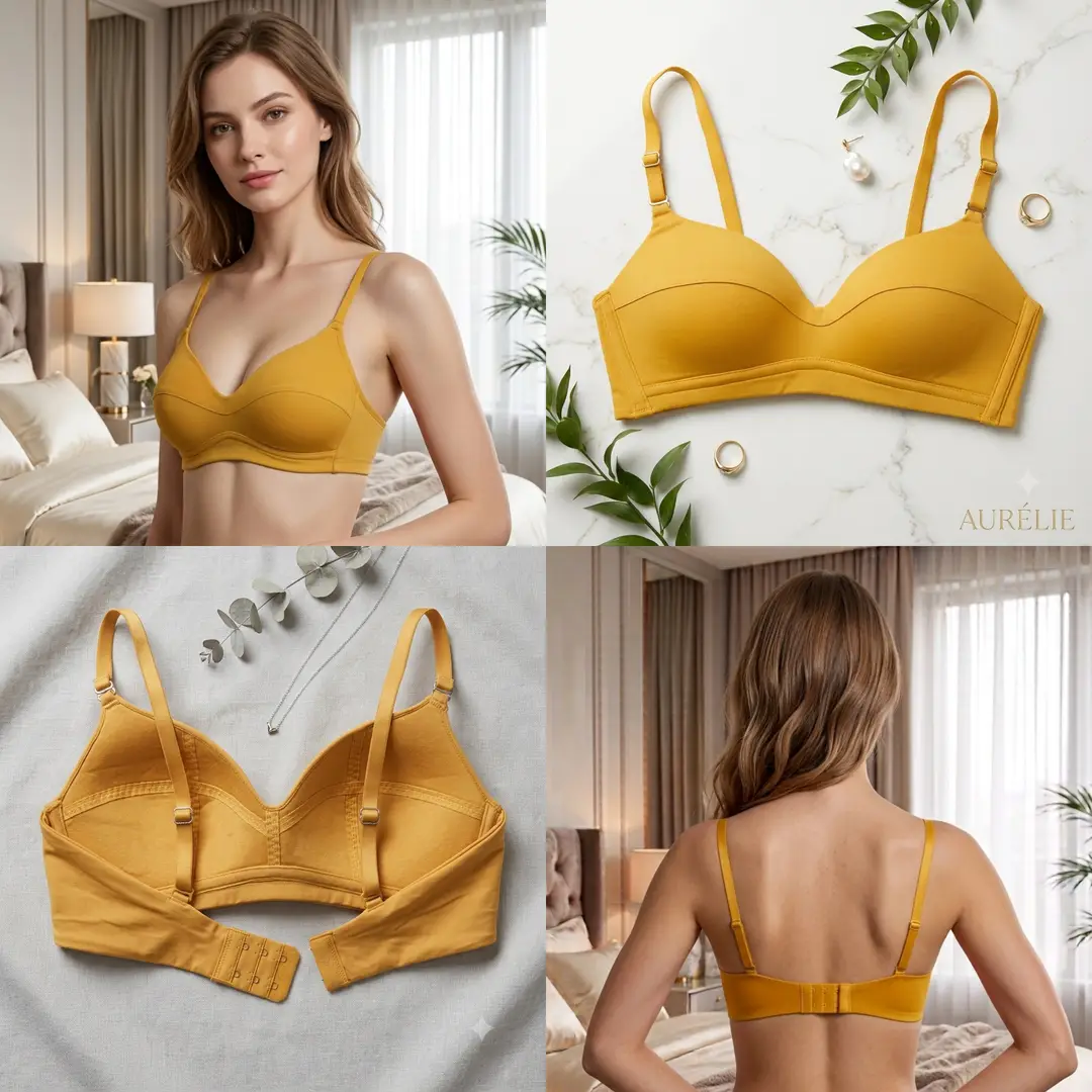 Women's Ultra-Soft Tencel Seamless Bra, Wire-Free Lightly Padded Daily Wear T-Shirt Bra,