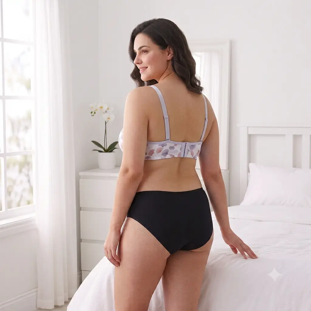 Women's Ginkgo Leaf Print Wire-Free Bra, Soft Molded Padded T-Shirt Bra