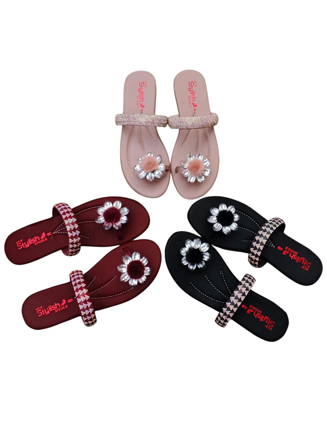 Pink Satin Floral Sandals Women Semi Formal