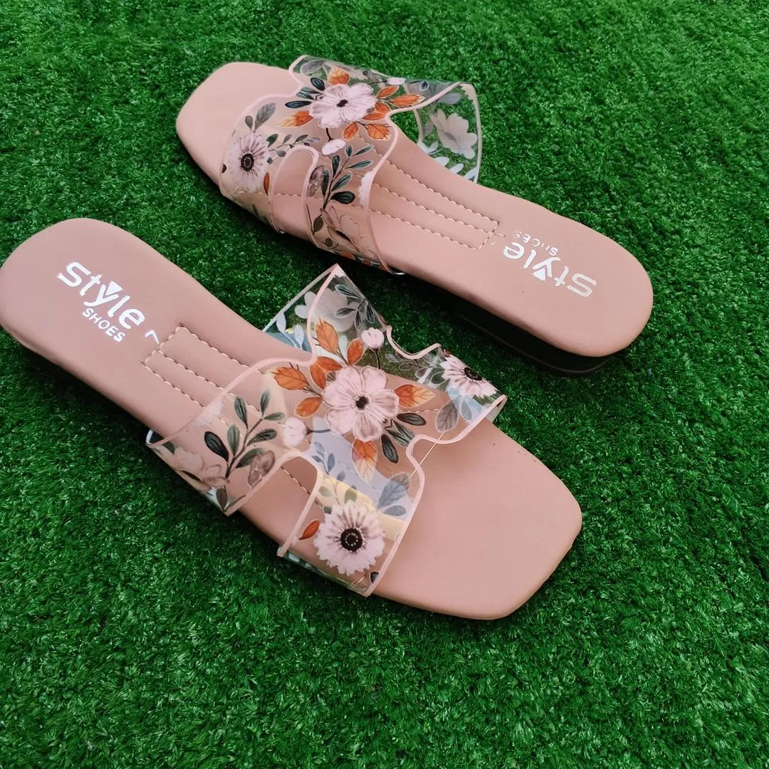 Women Floral Heel Sandals Outfit