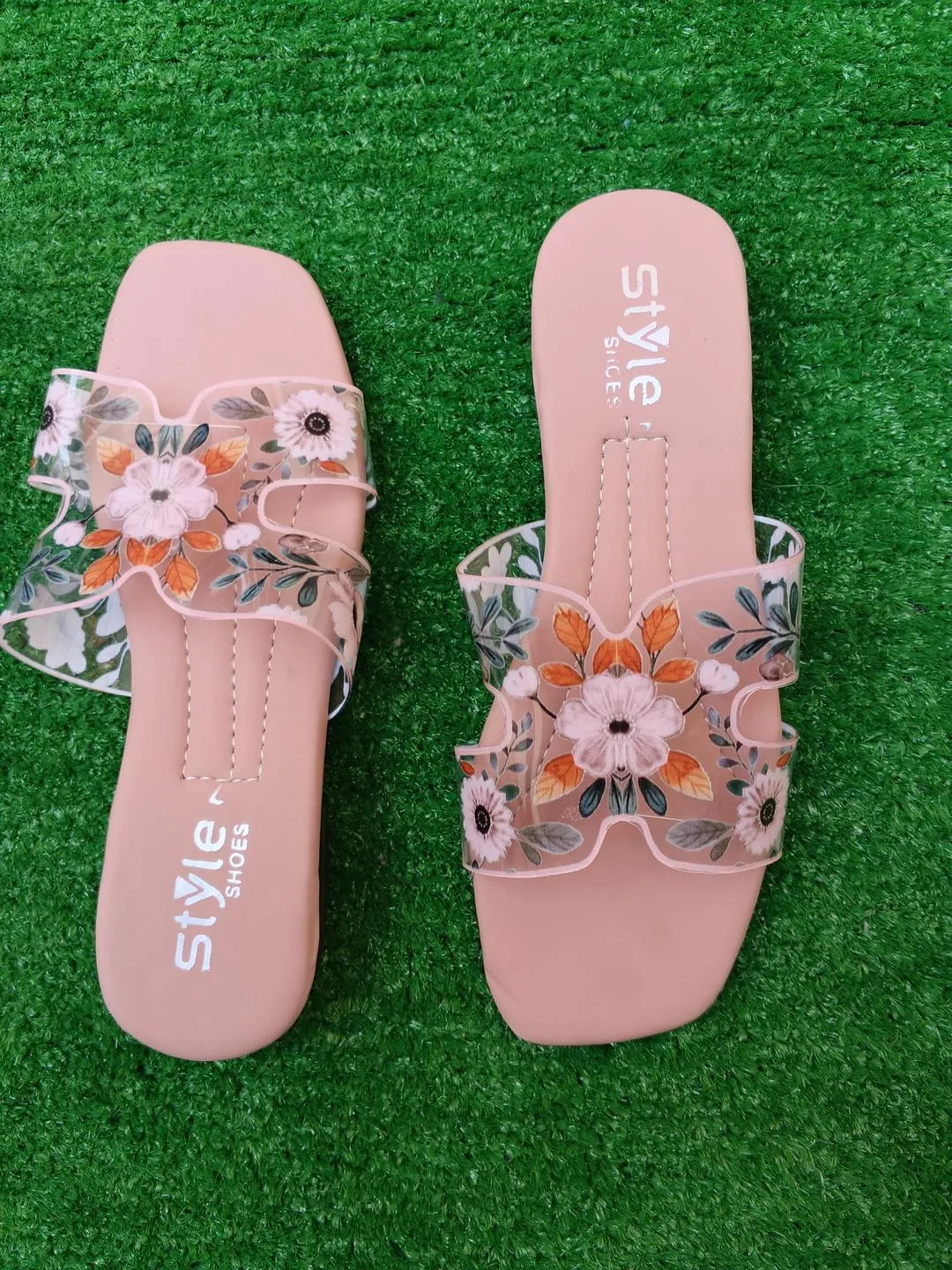 Women Floral Heel Sandals Outfit