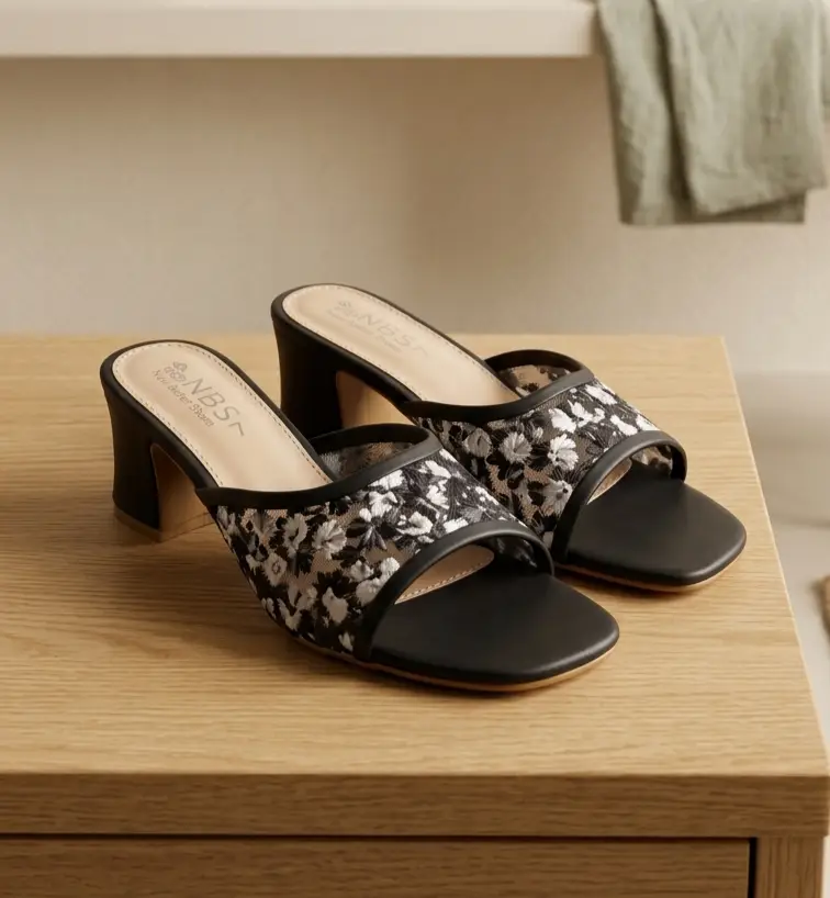Women's Microfiber Fancy Block Heels