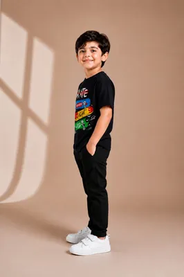 Kids Skate Graphic Track Suit Black 1-12Y thumbnail 2