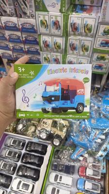Battery Electric Tricycle Toy Blue Yellow Red Kids Playset thumbnail 2