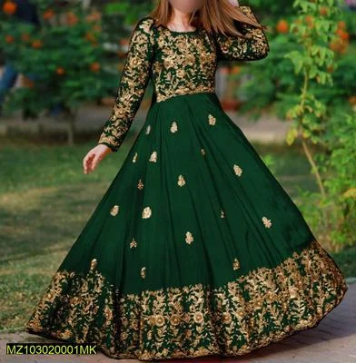 2 Pcs Women’s Stitched Shamoz Silk Zari Tilla Embroidered Maxi thumbnail 3