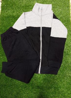 2 Pcs Boy's Fleece Plain Tracksuit thumbnail 2