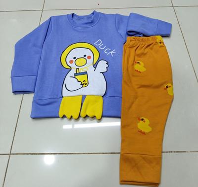 2 Pcs Boy's Fleece Printed Sweatshirt Tracksuit thumbnail 2