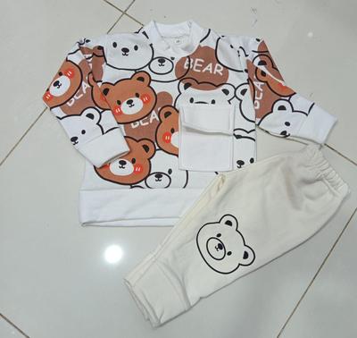 Unisex Printed Fleece Tracksuit Set for Kids - 2 Pcs (Shirt & Trouser) thumbnail 2