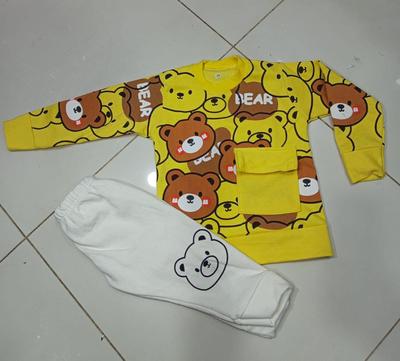Unisex Printed Fleece Tracksuit Set for Kids - 2 Pcs (Shirt & Trouser) thumbnail 2