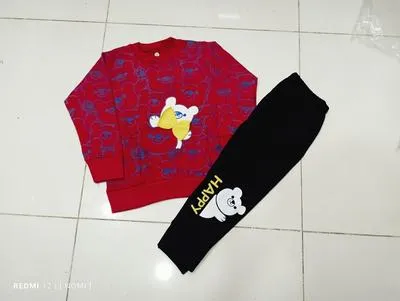 2 Pcs Girl's Fleece Printed Tracksuit thumbnail 2
