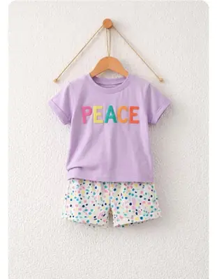 2 Pcs Girl's Stitched Jersey Printed Night Suit