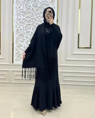 Women's Fleece Plain Cape Shawl